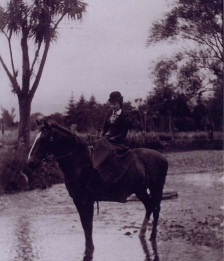 Miss Emily Crowther Riding Side-saddle