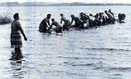 Lake Horowhenua filming session canoe mishap 1961 - Resource cover image