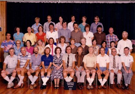 Manawatu College, Staff, 1981
