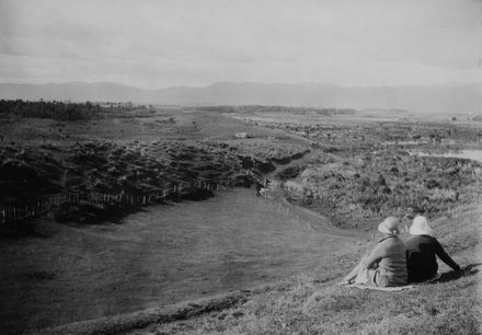 Looking over coastal farm & swamp