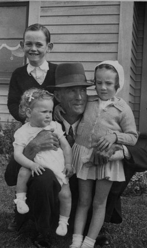 Albert Dunn With His Grandchildren