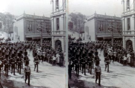 Imperial Contingent "Grenadier Guards", corner of Willis & Manners Streets, Wellington, 1901