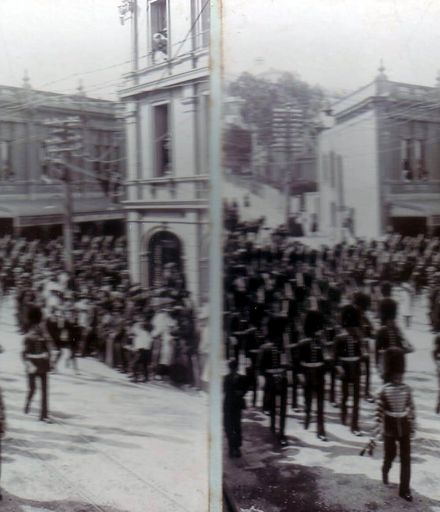 Imperial Contingent "Grenadier Guards", corner of Willis & Manners Streets, Wellington, 1901