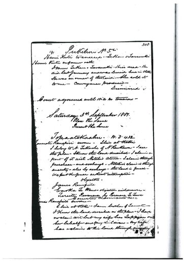 Otaki Maori Land Court Minutebook - 3 September 1881.