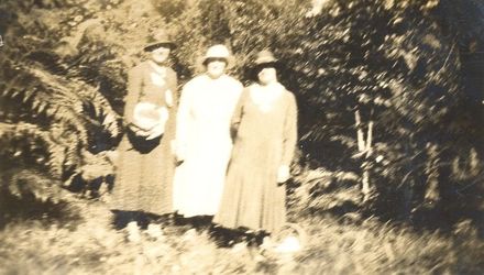 Mum and two friends at the Waiopehu reserve. - Resource cover image