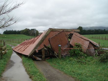 This old garage couldn't take the wind
