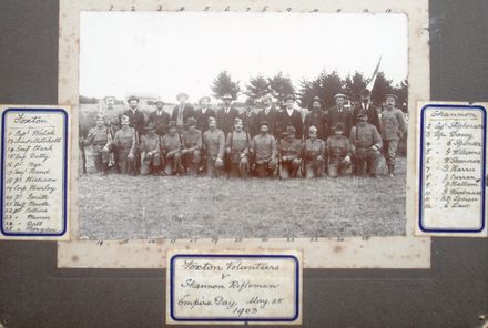 Foxton Volunteers v. Shannon Riflemen, Empire Day 25 May 1903
