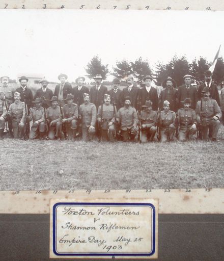 Foxton Volunteers v. Shannon Riflemen, Empire Day 25 May 1903
