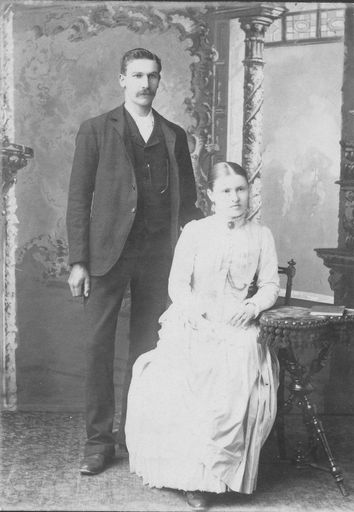 Bride & Groom - Ellen (nee Easby) and James Knight, 1887