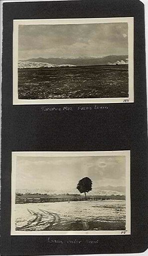 Tararua Mountains from Levin & Levin under snow