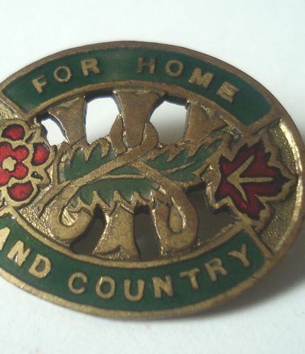Emblem pin (medal) - "W.I.  For Home And Country", 1933-52