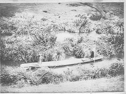 Canoe on Hokio Stream