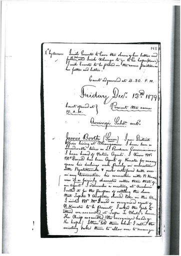 Otaki Maori Land Court Minutebook 4 - 12 December 1879. - Resource cover image