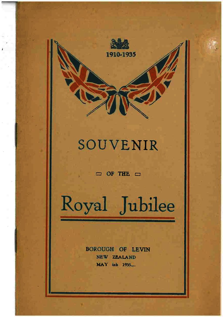 Souvenir of the Royal Jubilee, Levin 16 May 1935 - Resource cover image
