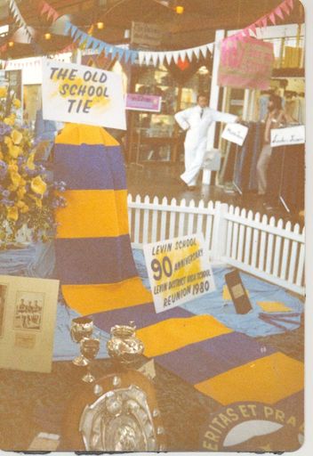 Levin School 90th Anniversary display in the Mall, 1980