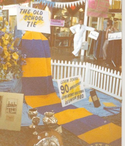 Levin School 90th Anniversary display in the Mall, 1980
