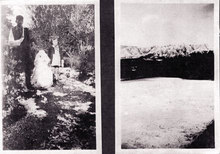 2 pictures of snow at Shannon, 1940's