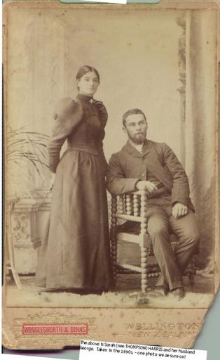 Sarah (nee THOMPSON) (1856-1907)  and George HARRIS (1862-1941)