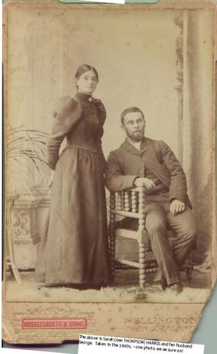 Sarah (nee THOMPSON) (1856-1907) and George HARRIS (1862-1941)