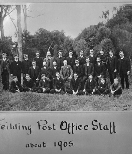 Feilding Post Office Staff, c. 1905