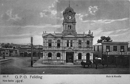 Muir & Moodie Postcard - Feilding Post Office, c. 1900s