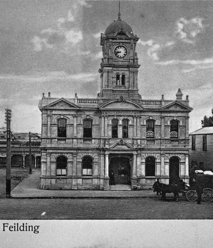 Muir & Moodie Postcard - Feilding Post Office, c. 1900s