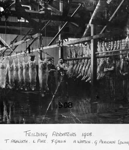 Feilding Abbatoirs, c. 1908