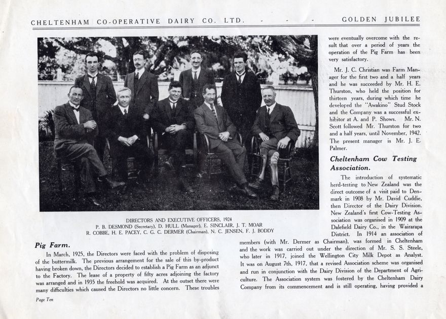 Page 13: Golden Jubilee 1893-1943  Cheltenham Co-operative Dairy Co. Ltd