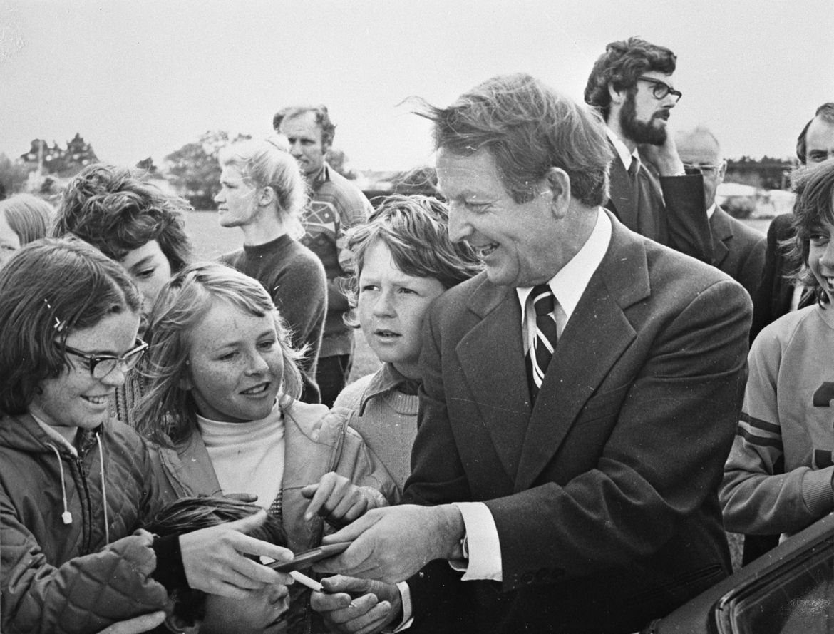 Opening of Feilding Fire Station, c. 1975