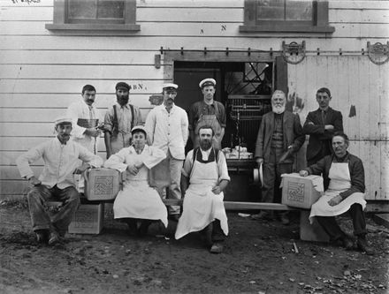 Staff at Makino Butter Factory, c. 1900