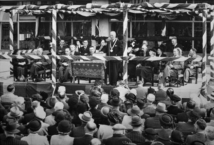 Opening the new Feilding Post Office, c.1950