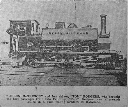 First Passenger Train to Feilding 12-3 First Passenger Train to Feilding 12-3