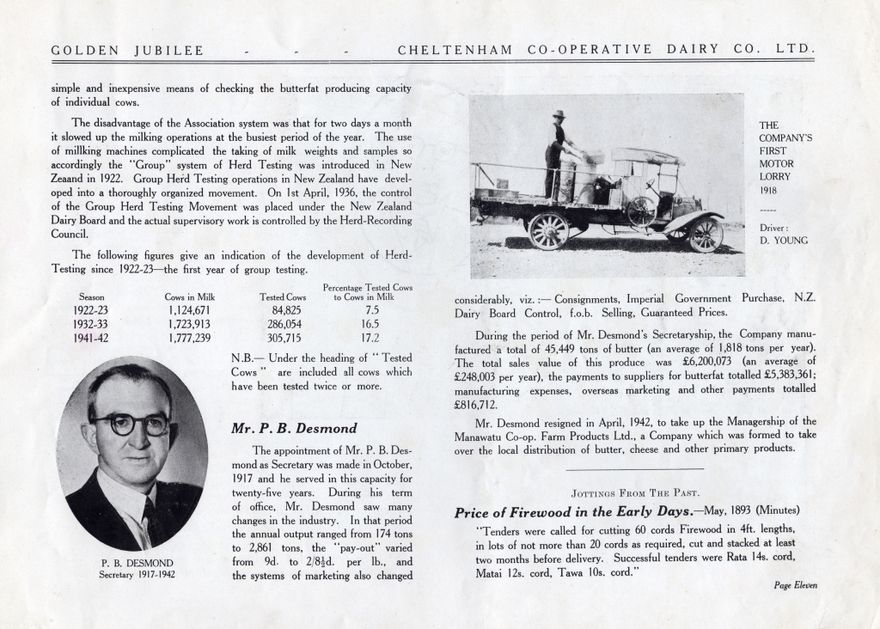 Page 14: Golden Jubilee 1893-1943  Cheltenham Co-operative Dairy Co. Ltd