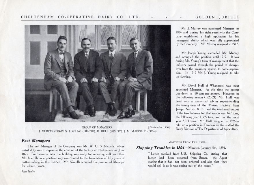 Page 15: Golden Jubilee 1893-1943  Cheltenham Co-operative Dairy Co. Ltd