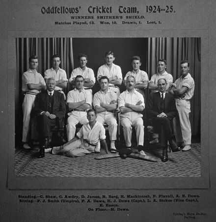 Oddfellows' Cricket Team, c. 1924-25