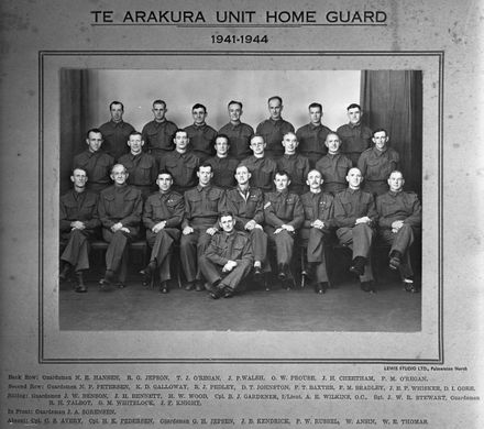 Te Arakura Unit Home Guard, c. 1941-1944