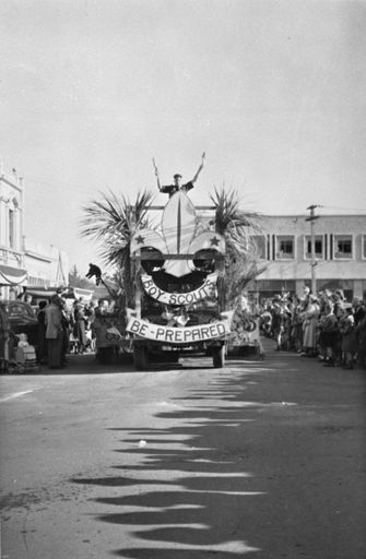 Boy Scout Float at Coronation Parade, c. 1953 - Resource cover image