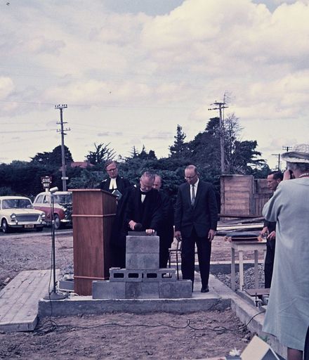 Laying the Foundation Stone - Knox Church