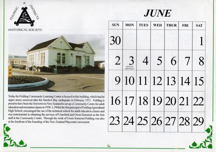Page 9: Feilding Then and Now Calendar