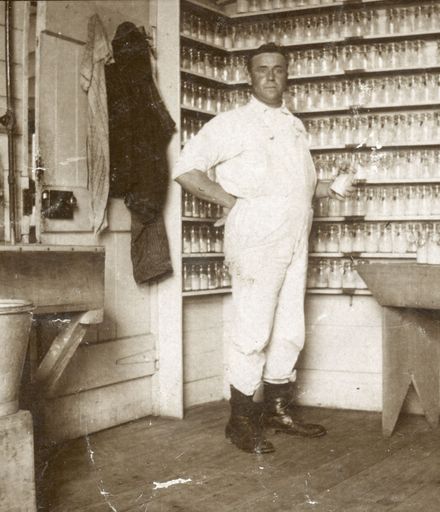 A.E. Heap, cream tester, Cheltenham Dairy Factory, 1912
