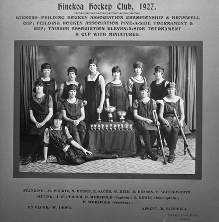Hinekoa Hockey Club, c. 1927