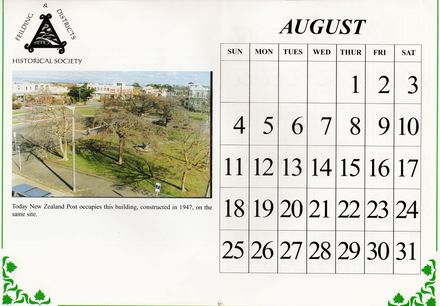 Page 2: Feilding Then and Now Calendar