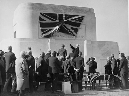 Unveiling the Mt Stewart Centennial Memorial, c. 1940