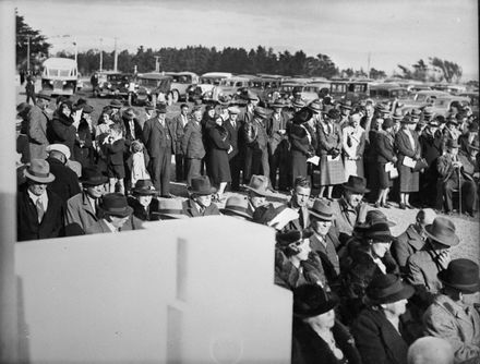 Unveiling the Mt Stewart Centennial Memorial, c. 1940