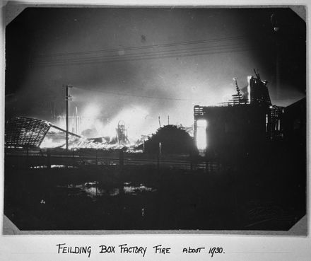 Feilding box factory fire - 1939