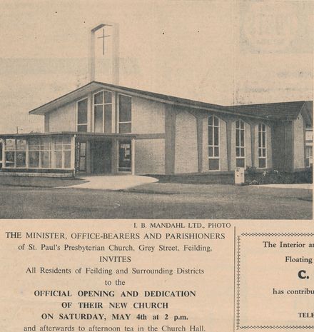 Pamphlet for the Opening of the New St. Paul's Church, c. 1968