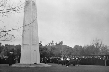 Dedication of Memorial Clocktower, Feilding Agricultural High School