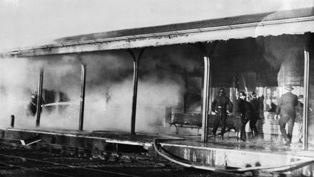 Feilding Railway Station Fire, c. 1960
