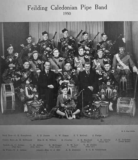 Feilding Caledonian Pipe Band, c. 1950