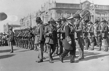 Inspection by Lord Jellicoe at Unveiling of War Memorial